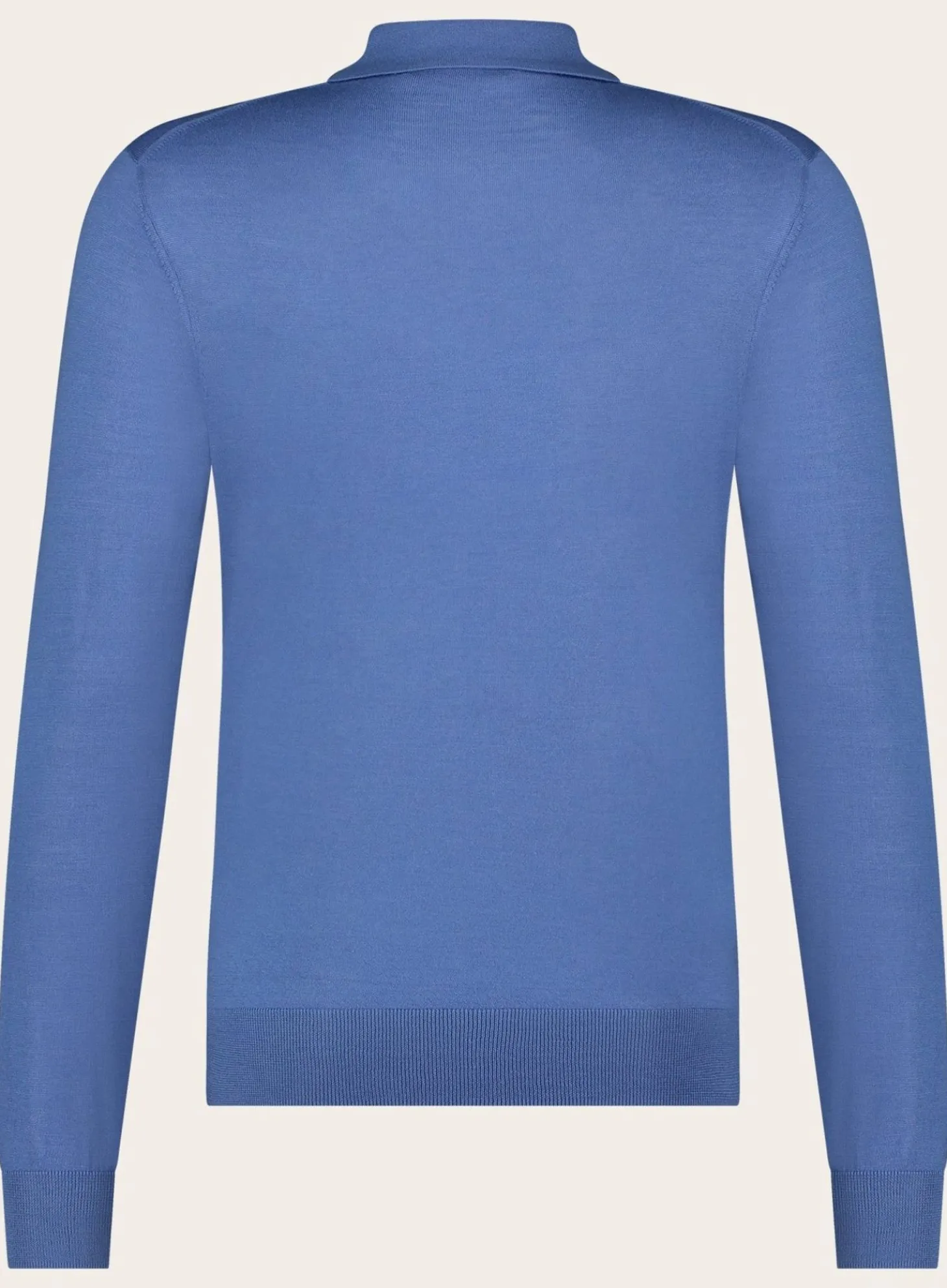 Poloshirt Met Lange Mouwen Van Cashmere En Zijde