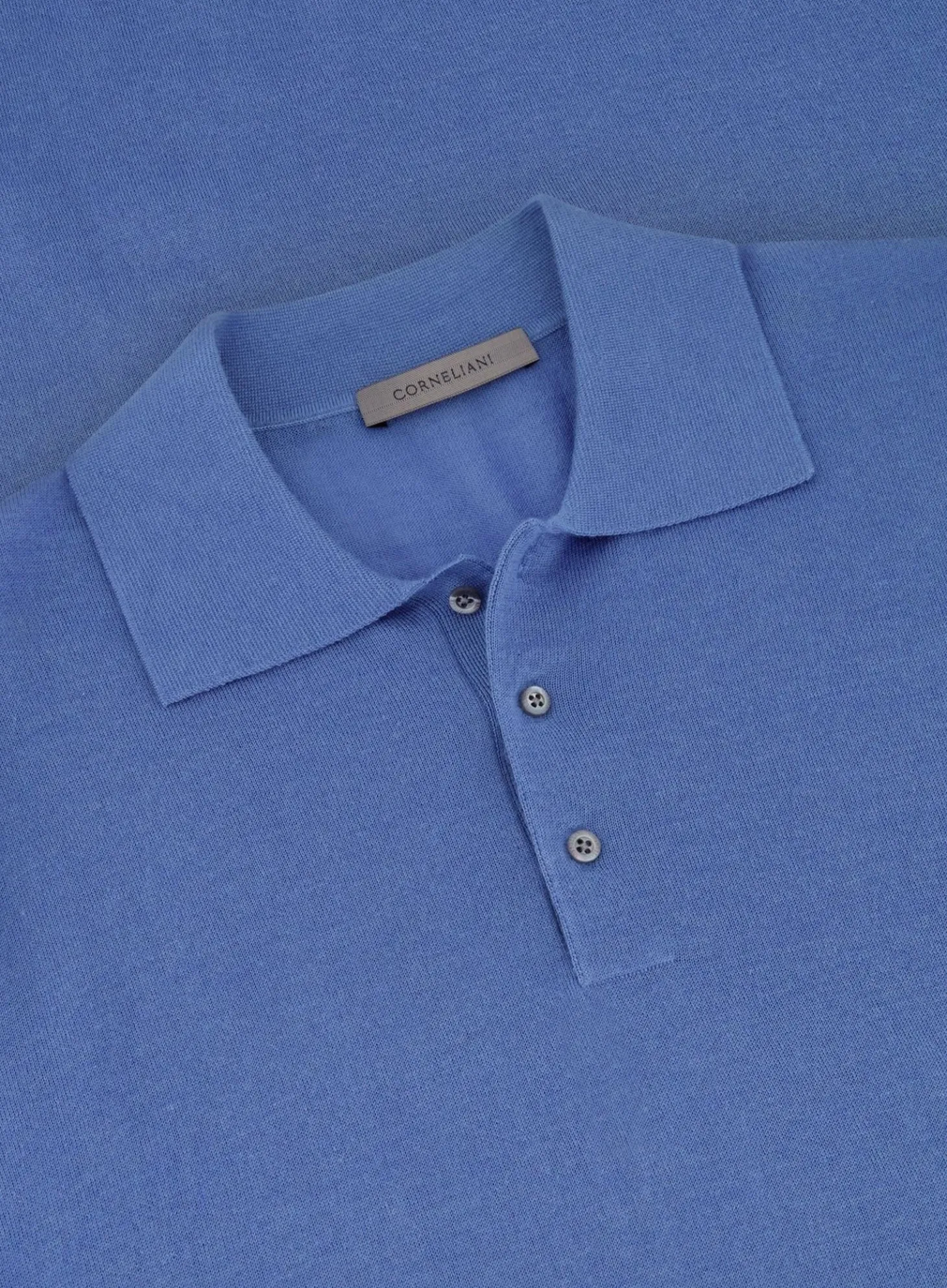 Poloshirt Met Lange Mouwen Van Cashmere En Zijde