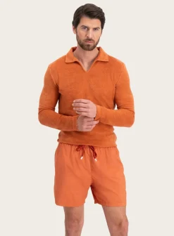 Poloshirt Met Lange Mouwen Van Badstof