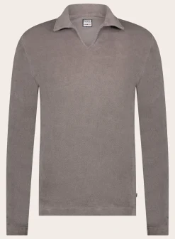 Poloshirt Met Lange Mouwen Van Badstof