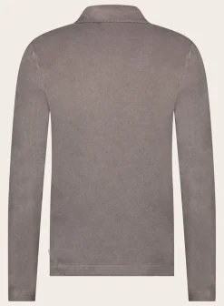 Poloshirt Met Lange Mouwen Van Badstof