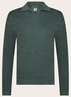 Poloshirt Met Lange Mouwen Van Badstof