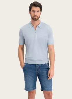 Poloshirt Met Rits Van Zijde