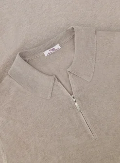 Poloshirt Met Rits Van Zijde