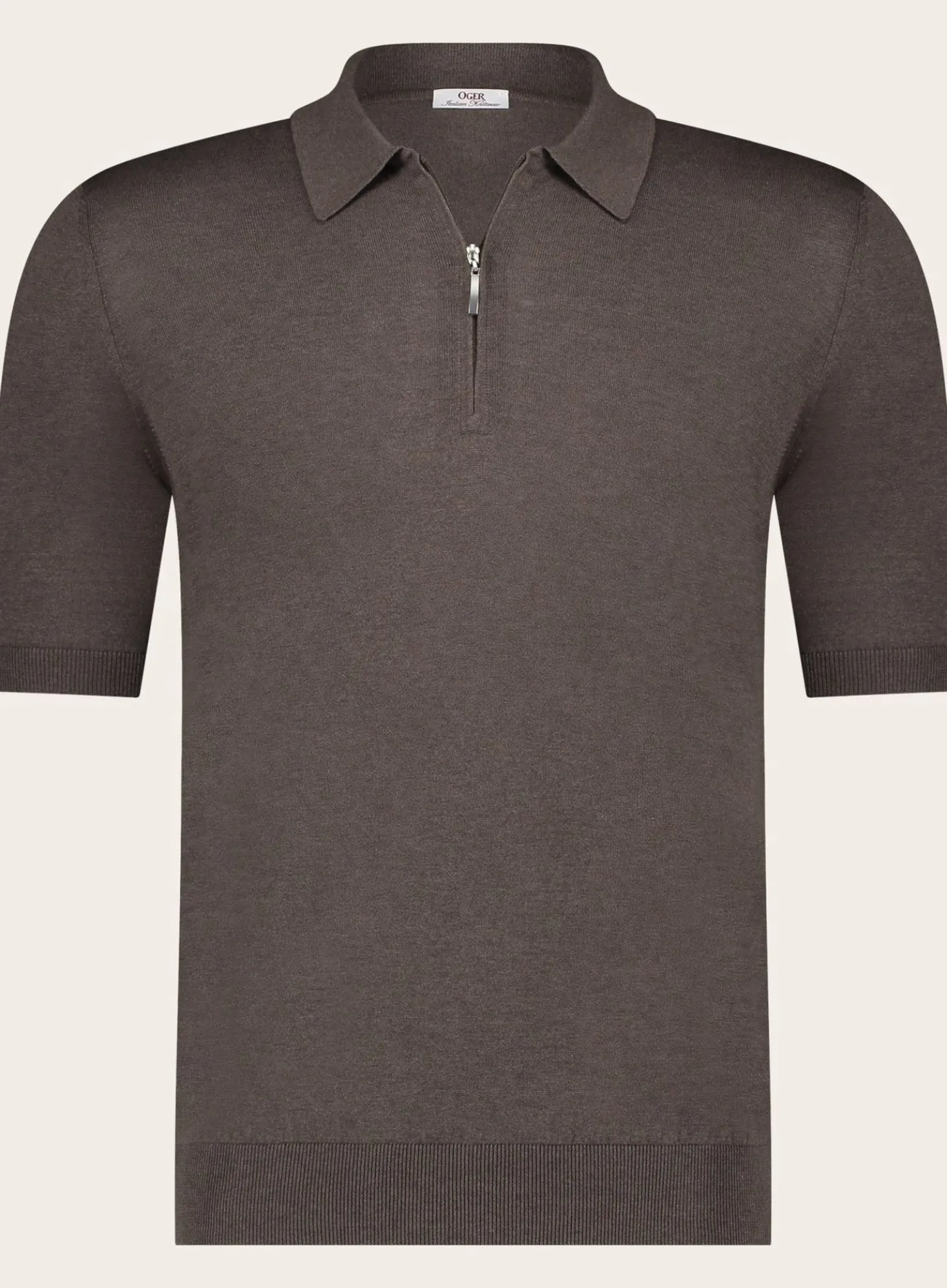Poloshirt Met Rits Van Zijde