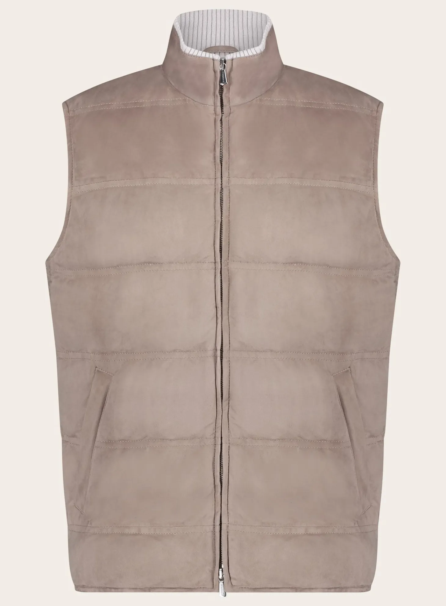 Regular-Fit Gewatteerde Bodywarmer Van Suede