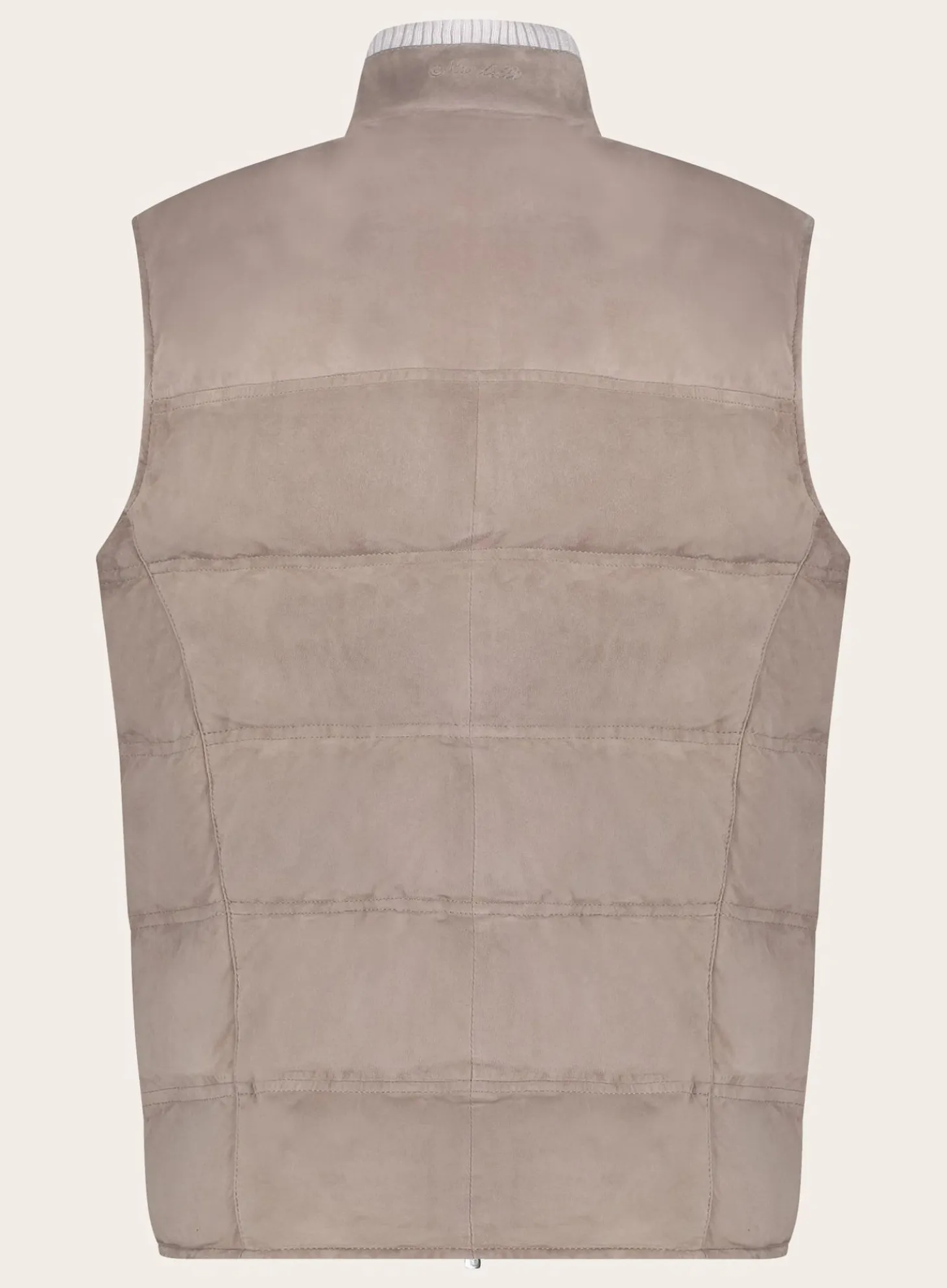 Regular-Fit Gewatteerde Bodywarmer Van Suede