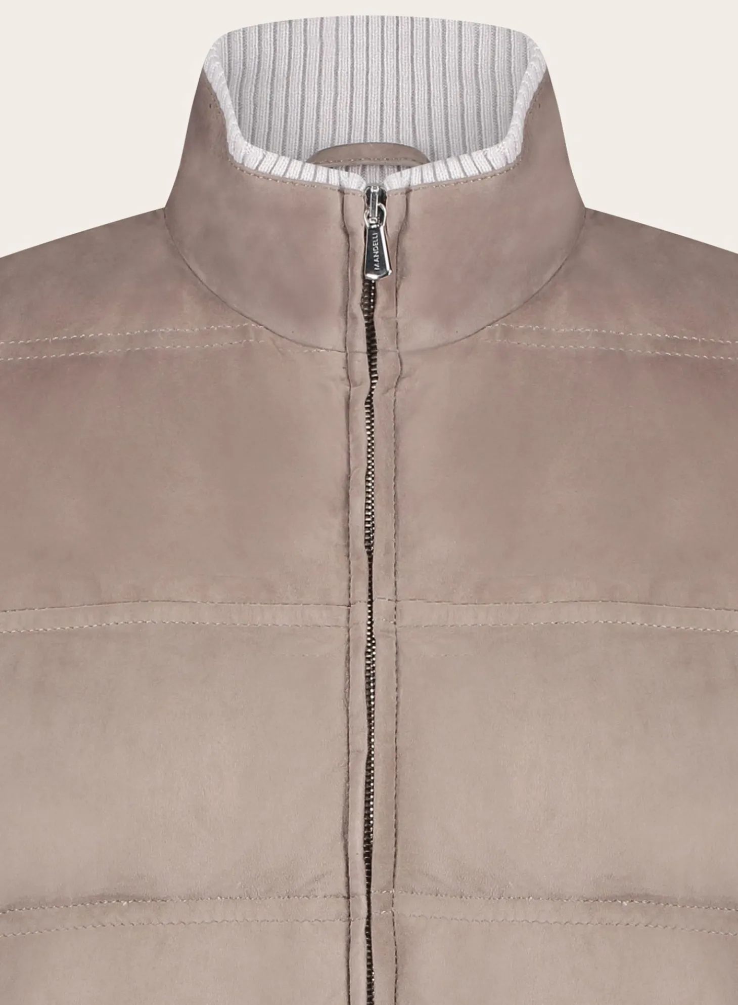 Regular-Fit Gewatteerde Bodywarmer Van Suede