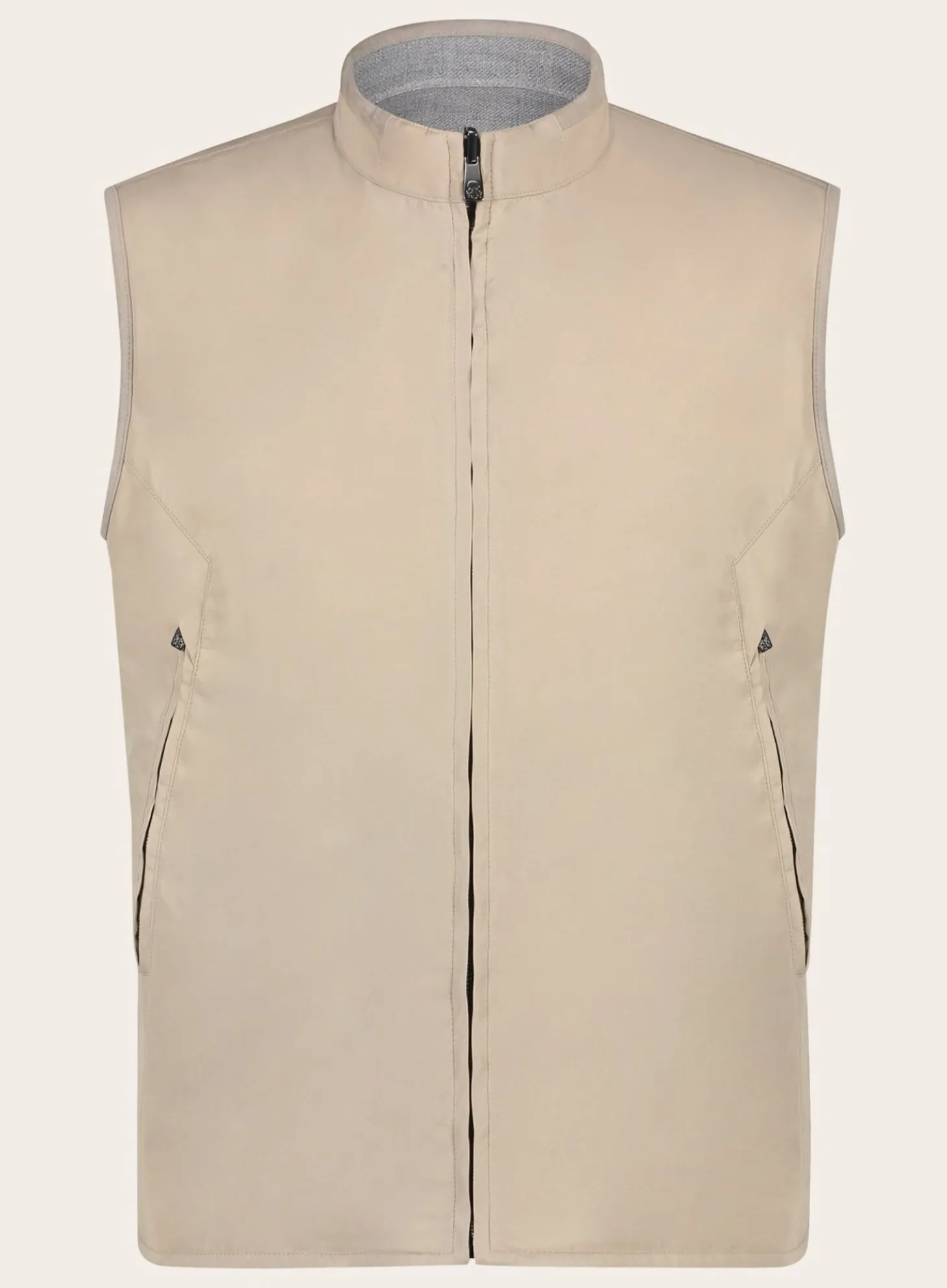 Reversible Bodywarmer Van Wol En Zijde