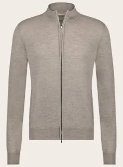 Slim-Fit Cashmere-Zijde Ritsvest