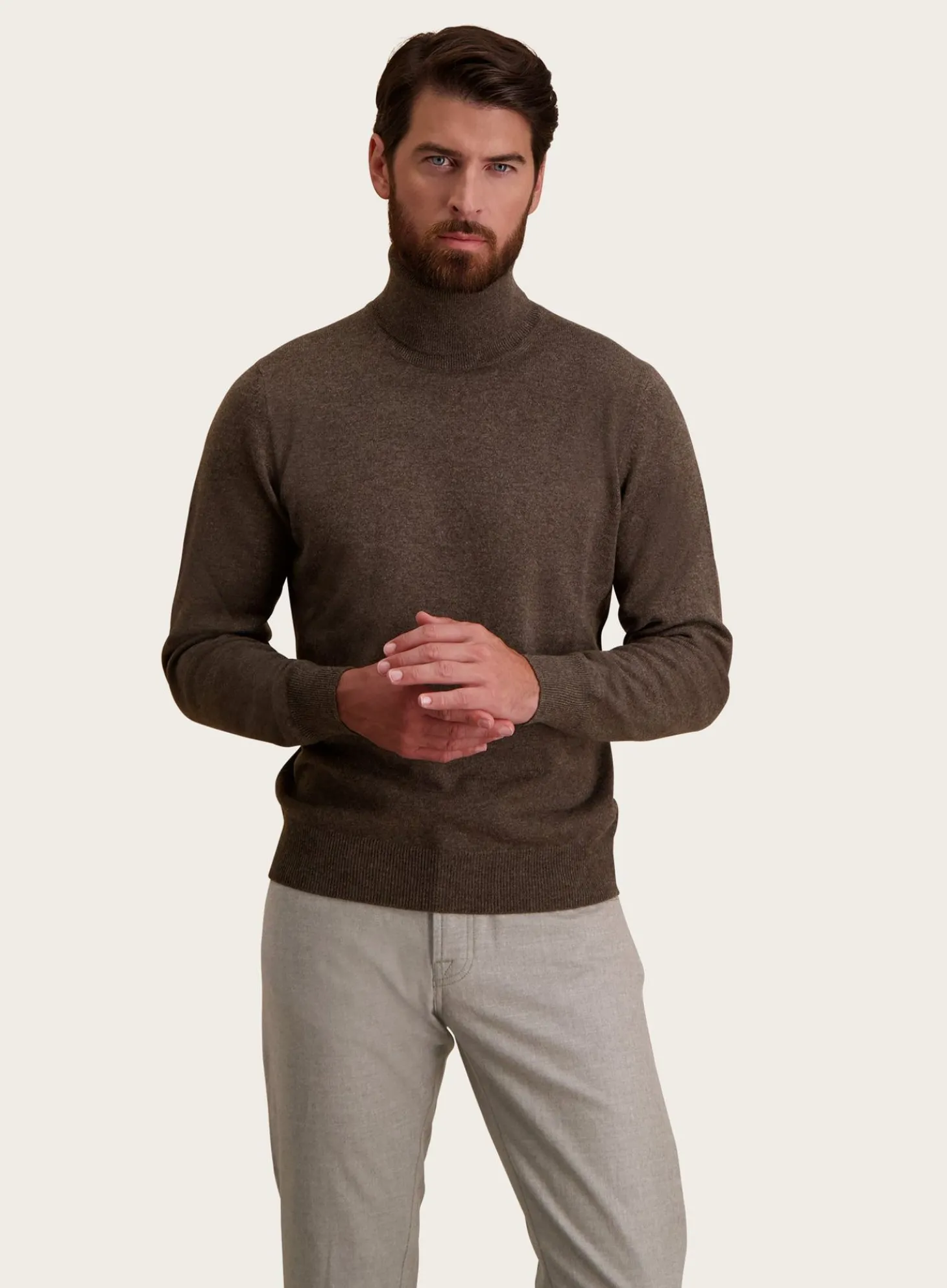 Slim-Fit 5-Pocket Broek Van Cashmere