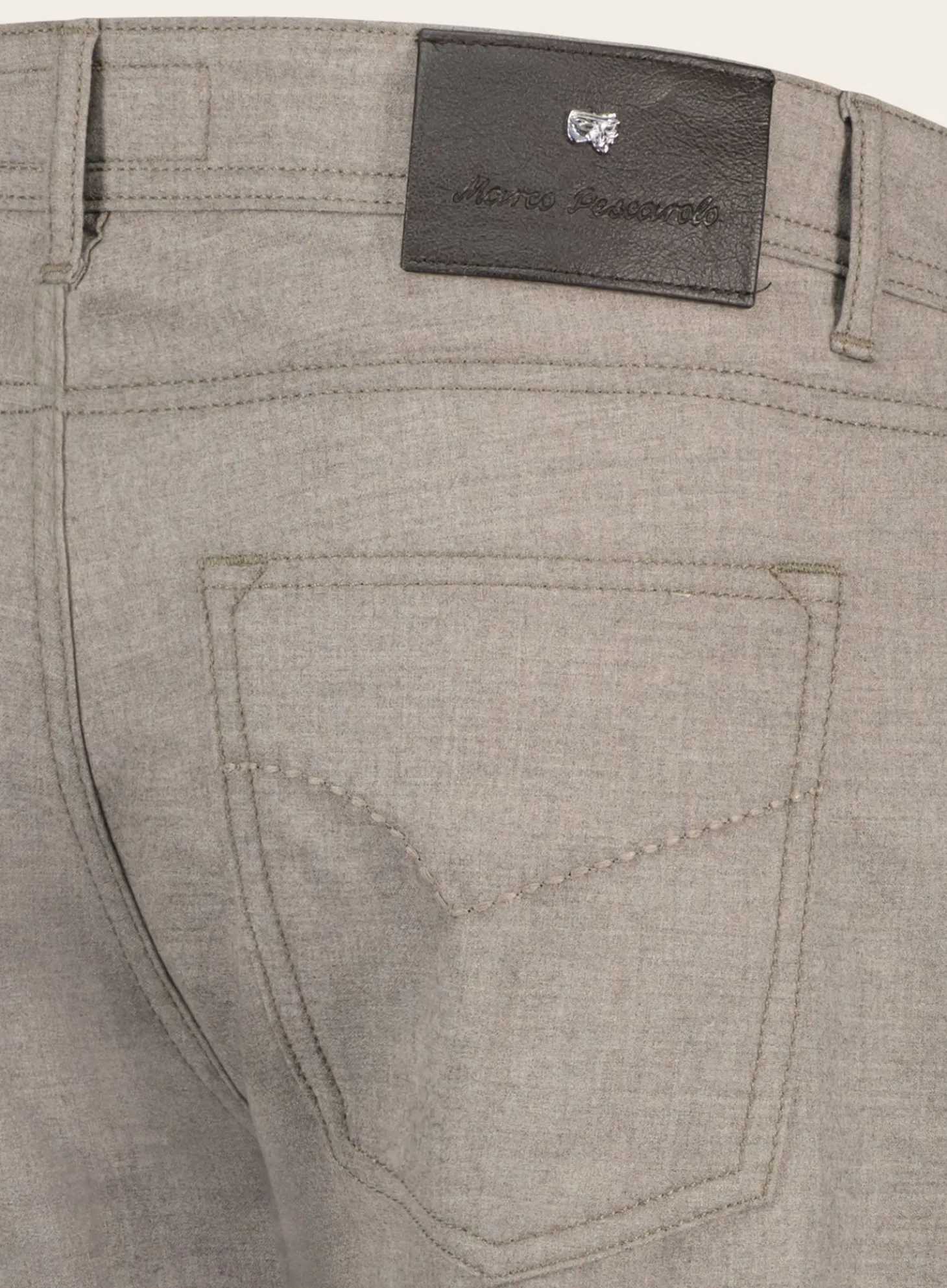 Slim-Fit 5-Pocket Broek Van Cashmere