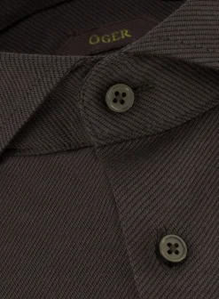 Slim-Fit Twill Shirt Van Katoen