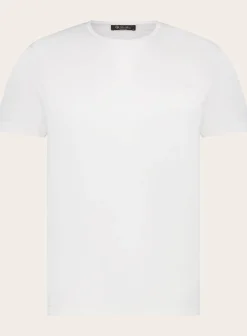 Slim-Fit Zijden-Katoenen T-Shirt