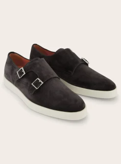 Suede Dubbele Gespsneakers Atlantis
