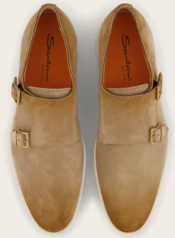 Suede Dubbele Gespsneakers Atlantis