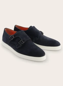 Suede Dubbele Gespsneakers Atlantis