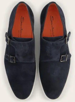 Suede Dubbele Gespsneakers Atlantis