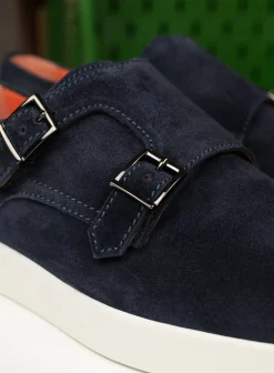 Suede Dubbele Gespsneakers Atlantis