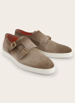 Suede Dubbele Gespsneakers Atlantis