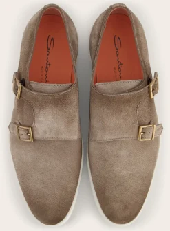 Suede Dubbele Gespsneakers Atlantis