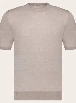 T-Shirt Van Katoen En Cashmere