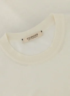T-Shirt Van Katoen En Cashmere